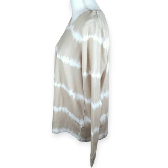 DENIM & CO. BEIGE & WHITE TIE DYE PULLOVER SZ.M EUC. - Picture 3 of 6